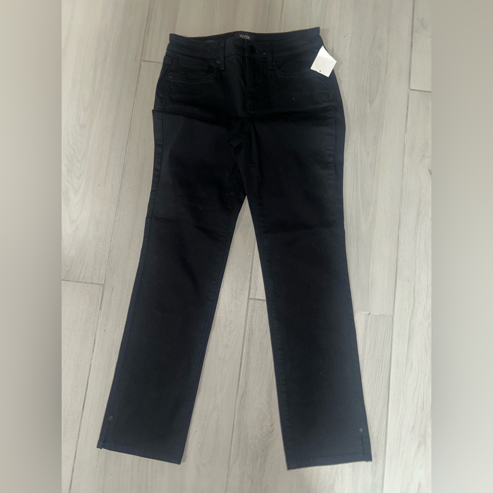 NEW NYDJ Sheri Slim Jeans Black Size 0 - Picture 2 of 8